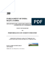 Cement Industry - Report by Parliamentary Standing Committee-Febryary 2011