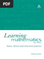 Download Anthony Orton-Learning Mathematics_ Issues Theory and Classroom Practice 3rd RevEdition 2004pdf by Elbrigita Yohana SN199226722 doc pdf
