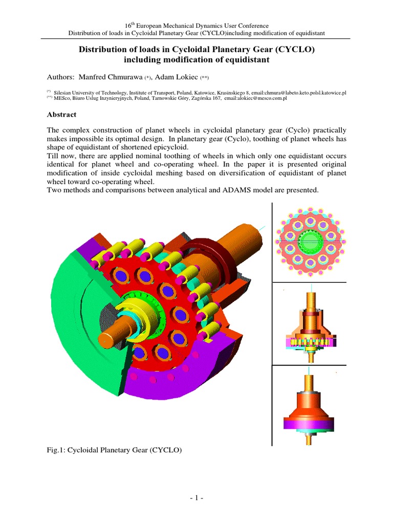 Cycloid Gear Fem | Gear | Space