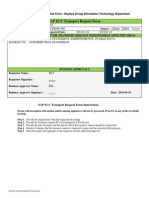 SAP ECC Transport Request Form: RCJ ECDK907360 X