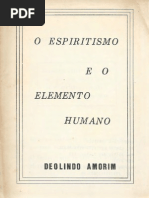 O Espiritismo e o Elemento Humano
