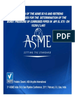 ASME Validation of RStreng & B31G Methods