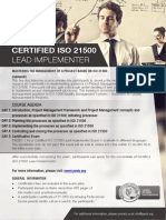 ISO 21500 Lead Implementer - One Page Brochure