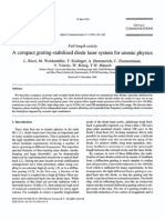 A Compact Grating-Stabilized Diode Laser System