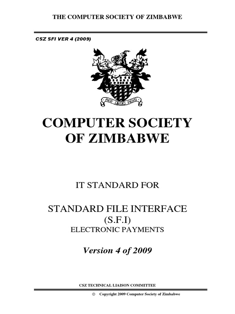 CSZ Sfi Standard v4 | PDF | Debits And Credits | File Format