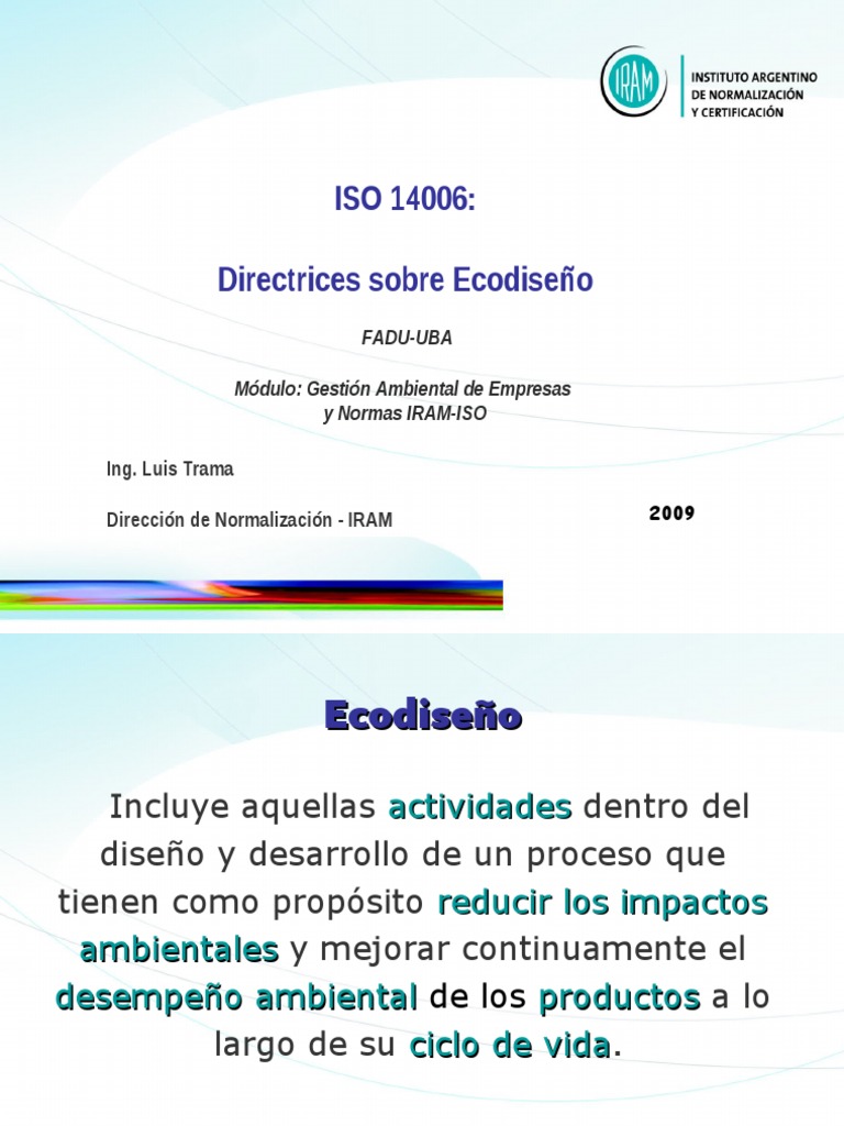 Guía de Ecodiseño ISO 14006 | PDF | Evaluación del ciclo de vida ...