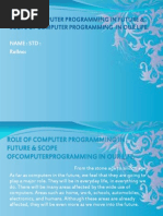 Download Role of Computer Programming in Future  Scope by Raj Singh SN199305654 doc pdf