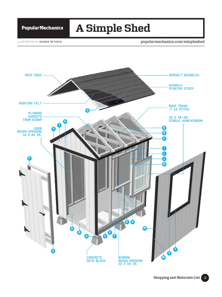 Simple Shed Materials Checklist | PDF | Framing (Construction ...