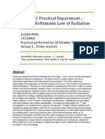 Physics Experiment Report The Stefan-Boltzmann Radiation Law (By A Kriel)