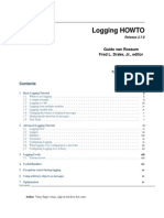 Logging HOWTO: Guido Van Rossum Fred L. Drake, JR., Editor