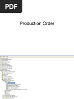 Production Order - Baan ERP System