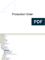 Production Order - Baan ERP System