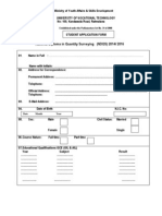 National Diploma in Quantity Surveying (NDQS) 2014/ 2016