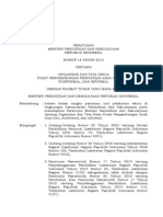 Nomor 18 Tahun 2012 OTK Pusat Pengembangan Pendidikan Anak Usia Dini Non Formal Dan Informal