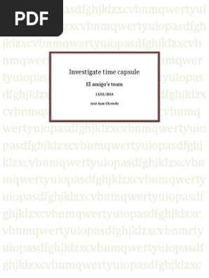 Investigation Time Capsule