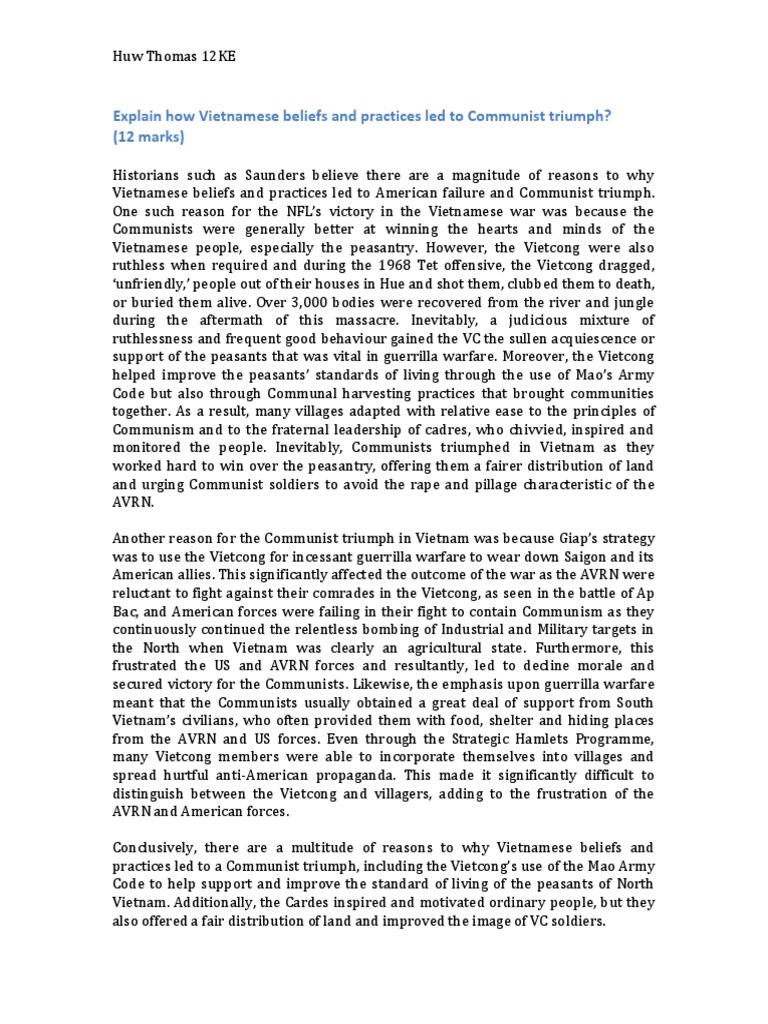 U.s. involvement in vietnam war essay image