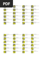 OLL Cases in The Rubik's Cube