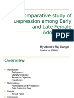 Dangol A. R. - 2008 Comparative Study of Depression Among Early and Late Female Adolescents (Presentation)