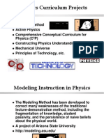 Modeling Instruction Physics Curriculum Projects