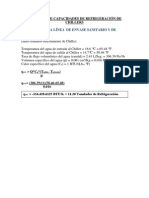 Calculos de Capacidades de Refrigeración de Chillers