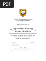 Report Multiprocessor Scheduling Algorithm Implementation Using Genetic Algorithms