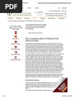 Download The Leadership Style of Michael Dell Business Essay by Mustafa Embaby SN199452302 doc pdf
