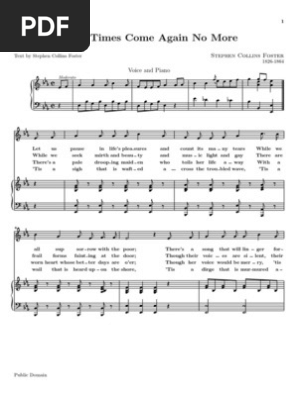 Hard Times Come Again No More Stephen Foster American Music Articles Needing Attention