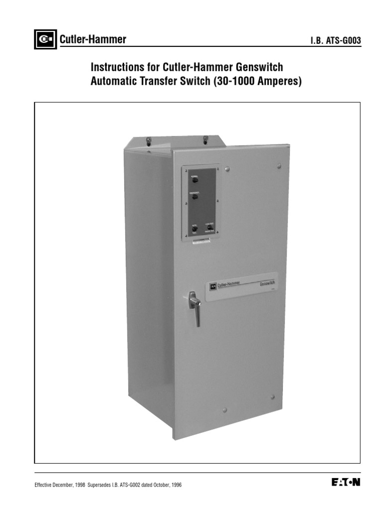 Ats _ Athmfa30100xsu _ Cutlerhammer _ 5715b74 _ Eaton Switch