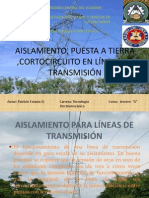 Aislamiento, puesta a tierra y cortocircuitos en líneas de transmisión