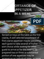 Importance of Appetizer Report