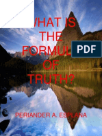 What Is The Formula of Truth by Periander A Esplana