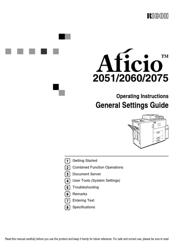 General Settings Guide: Ricoh Company, LTD | PDF | Business ...