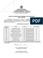 SELEÇÃO 2013 Resultado Final MESTRADO