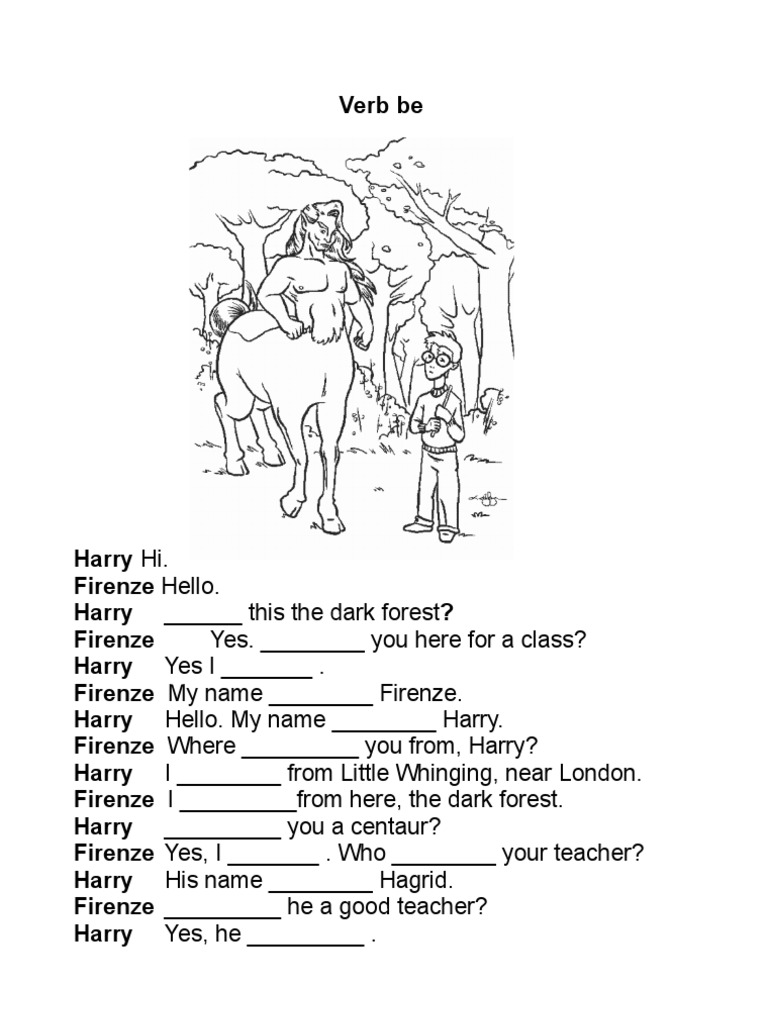 harry potter themed be worksheet