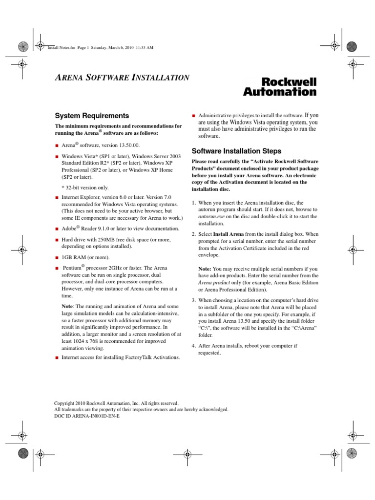 Install Notes | PDF