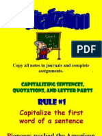Copy notes on capitalization rules and complete assignments