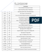 CFL - Coast Forensic League: Tournament Calendar 2013-2014