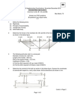 9A01101 Engineering Mechanics SUPPLY DEC 2012