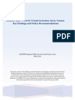 Disaster Risk - Poverty Trends in Jordan, Syria, Yemen: Key Findings and Policy Recommendations