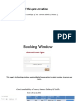 Hotel Admin Booking Window