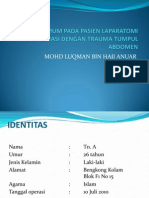 Anestesi Umum Pada Pasien Laparatomi Eksplorasi Dengan Trauma