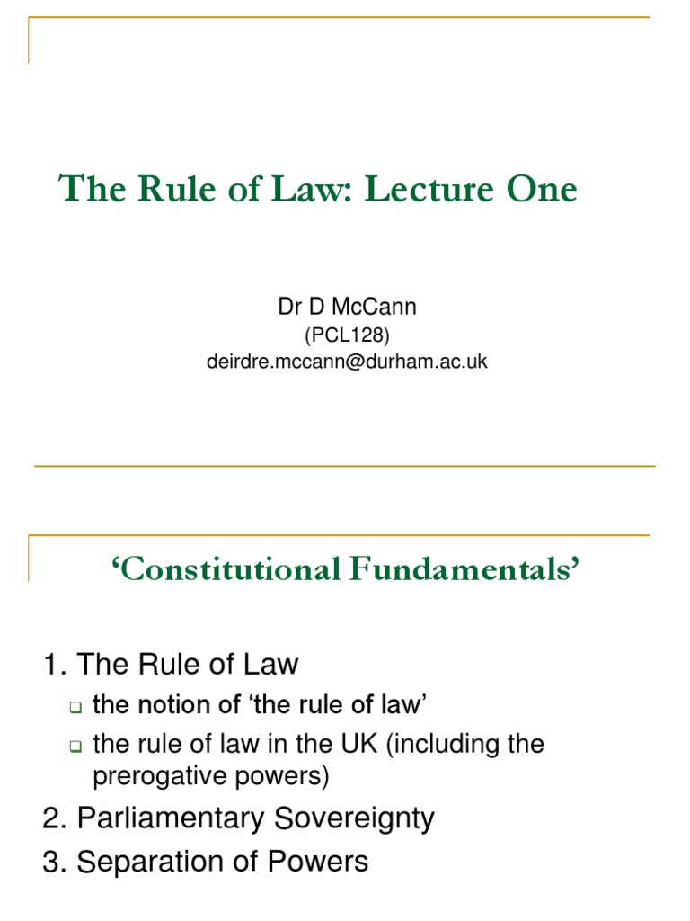 Understanding the Rule of Law in the UK | PDF | Rule Of Law | Constitution
