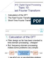 Topic 10: The Fast Fourier Transform: ELEN E4810: Digital Signal Processing