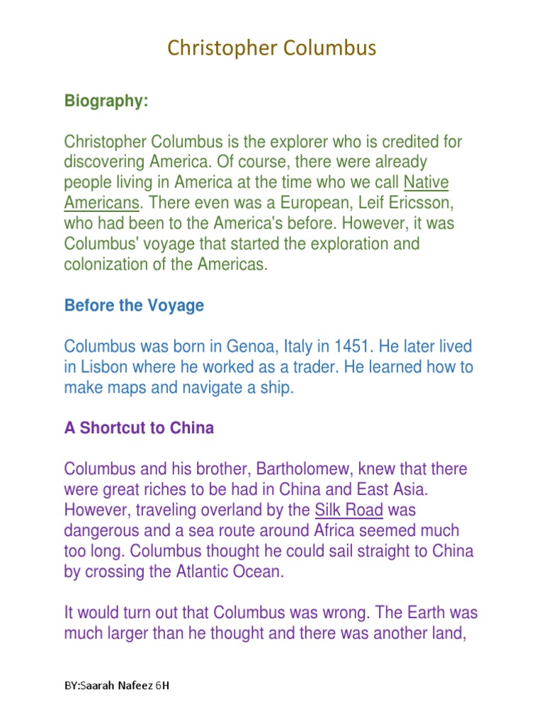 Biography of Christopher | PDF