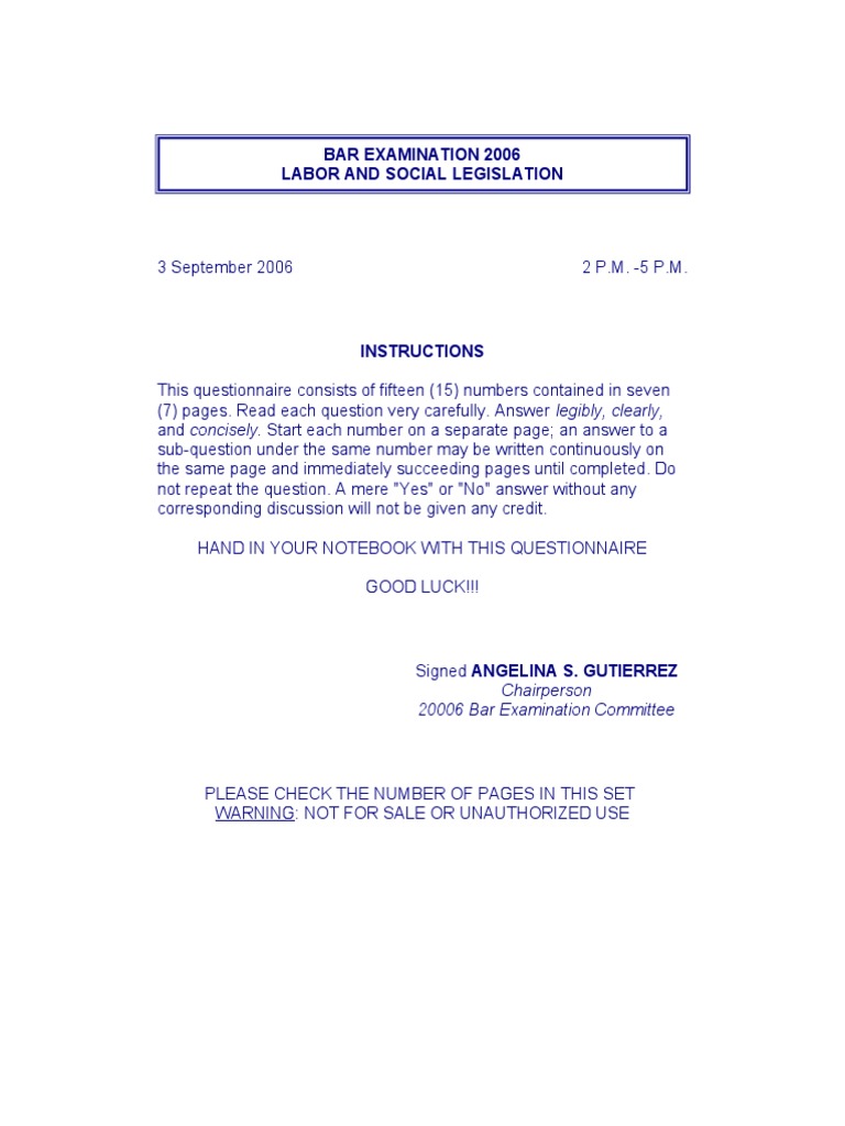 Labor Issues Examples