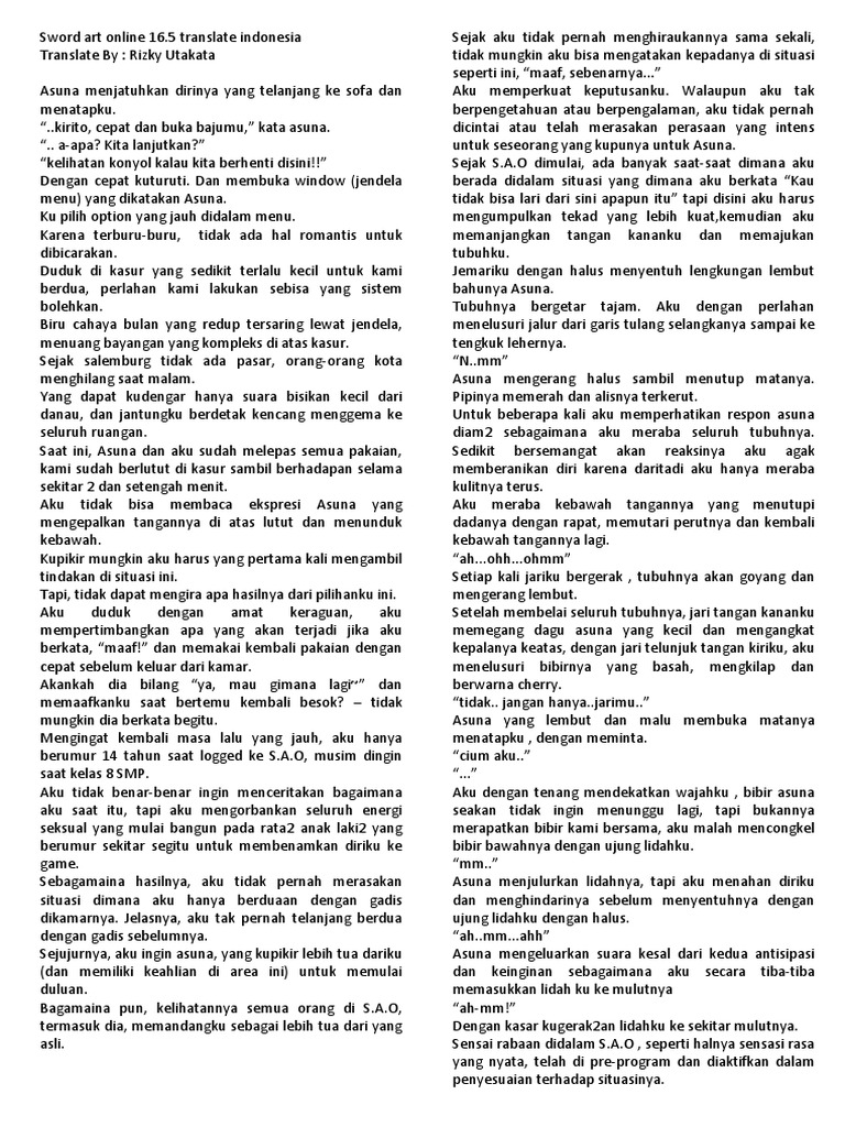Sword Art Online 16 5 Translate Indonesia