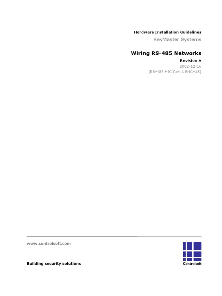 Wiring Rs-485 Networks: Keymaster Systems | PDF | Transmission Line ...