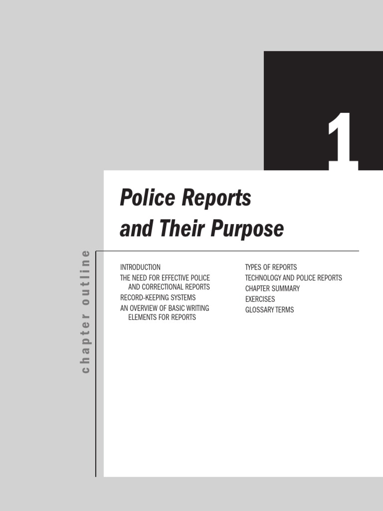 Police Reports and Their Purpose | PDF | Arrest | Police
