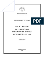 7 - Loi de Finances Rectificative 2008 Du 23 Juillet 2008 (Loi N°2008-021)