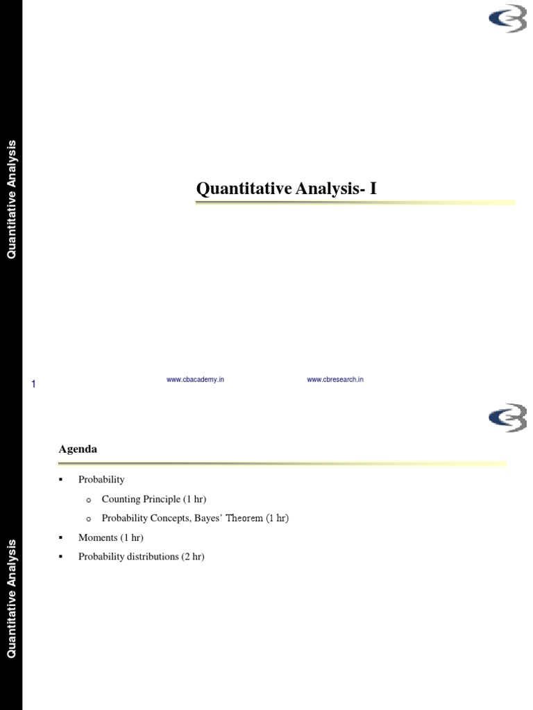 Quantitative Analysis I | PDF